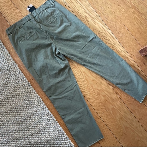 NWT Nili Lotan Pants Montauk Crop in Olive Green - Picture 8 of 10